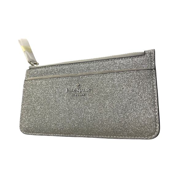 Kate Spade Boxed Large Slim Cardholder Lunar Light Glitter NWT Giftable - Picture 8 of 10